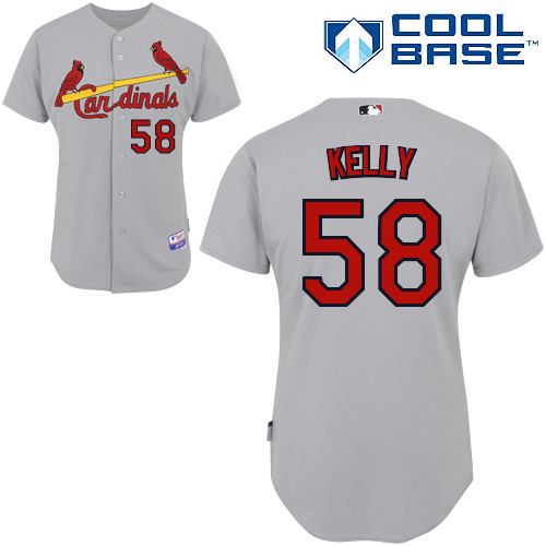Joe Kelly #58 MLB Jersey-St Louis Cardinals Men's Authentic Road Gray Cool Base Baseball Jersey